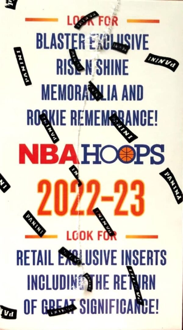 2022 2023 Panini HOOPS Basketball Blaster Box of Packs (90 Cards) with Possible Exclusive Inserts including Rise and Shine Memorabilia Cards