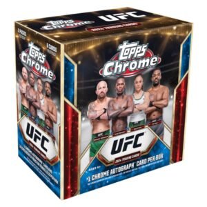 61G4HlCjCYL Topps UFC Chrome 2024 - Mega Box: 48 Collectible Trading Cards - Unisex - Multicolor Parallels - 1 Autograph Guaranteed