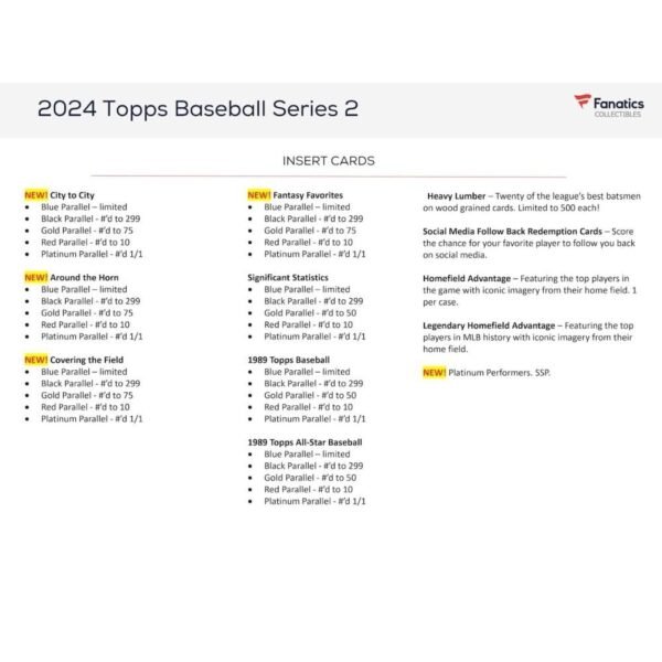 2024 Topps Series 2 Baseball Retail Display Box