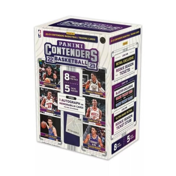 2022-23 Panini Contenders NBA Basketball Blaster Box - 1 Autograph or Memorabilia Card per Box - 40 Trading Cards