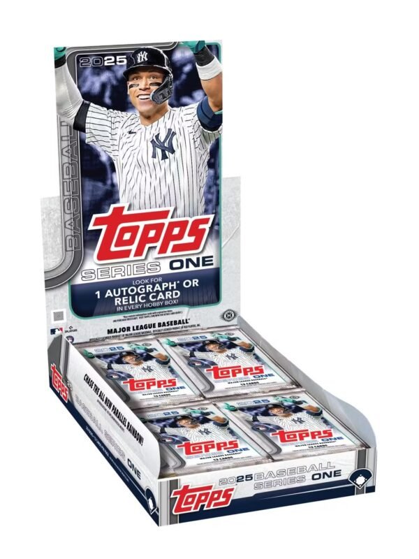 2025 Topps Series 1 Baseball Trading Card MLB Hobby 20 Pack Box (1 Autograph or Relic)