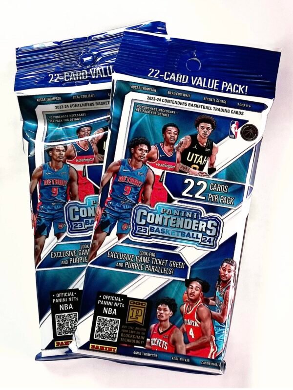 (2) 2023-24 Panini Contenders Basketball 22 Card Jumbo Value Packs - 2 Packs - 44 Basketball Cards